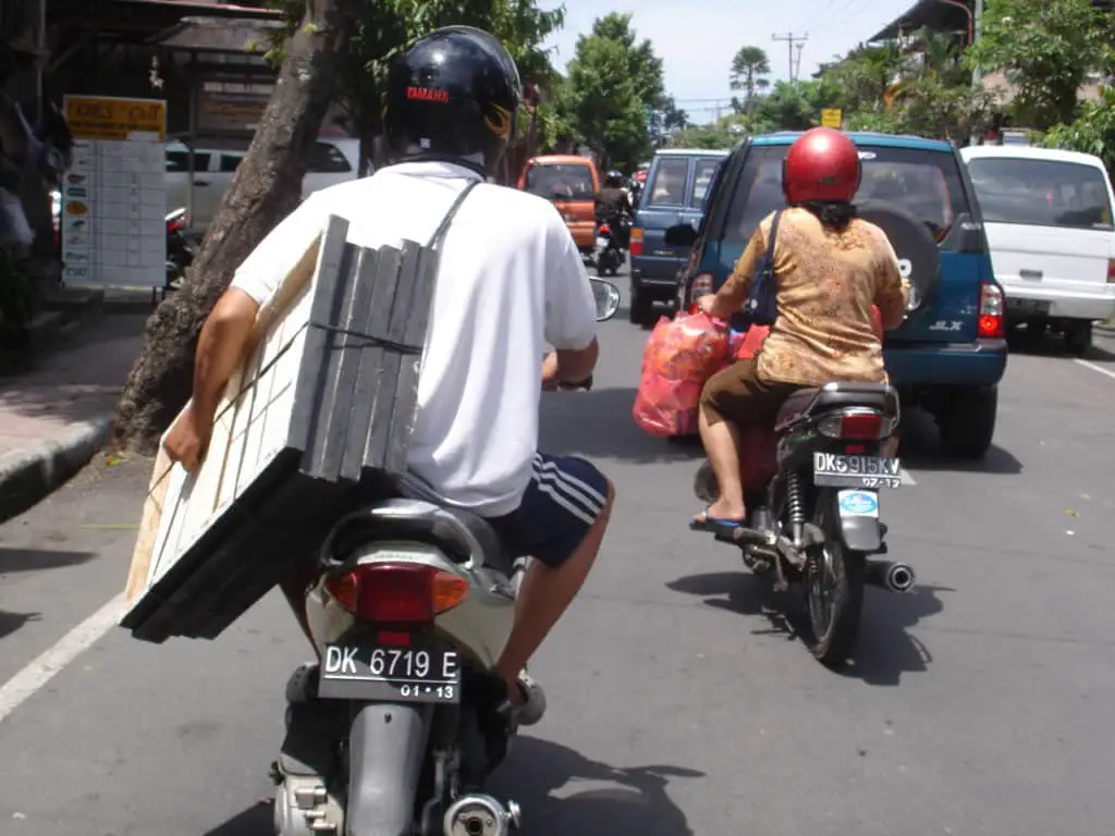 bali paintings on the bike 