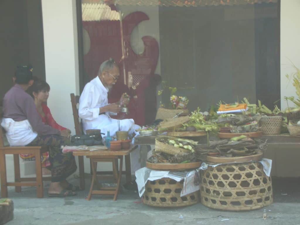 bali priest in sanur